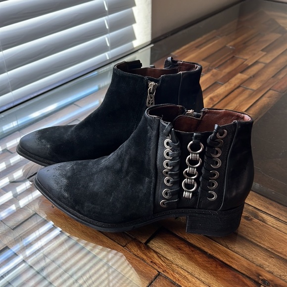 A.S.98 Biker Boots from Spain Leather and Suede Cheyenne 39 8.5 - Picture 4 of 15